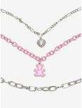 Candy Bear Layered Chain Necklace, , alternate