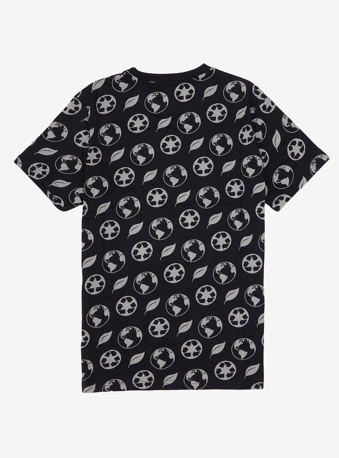 Earth Symbols Recycled T-Shirt, BLACK, alternate