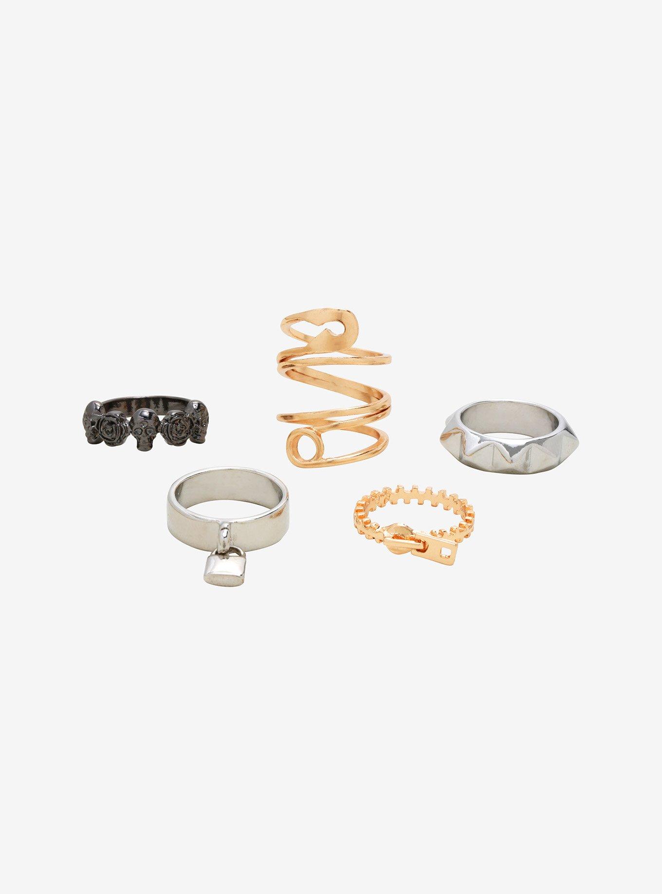 Safety Pin Ring Set, , alternate