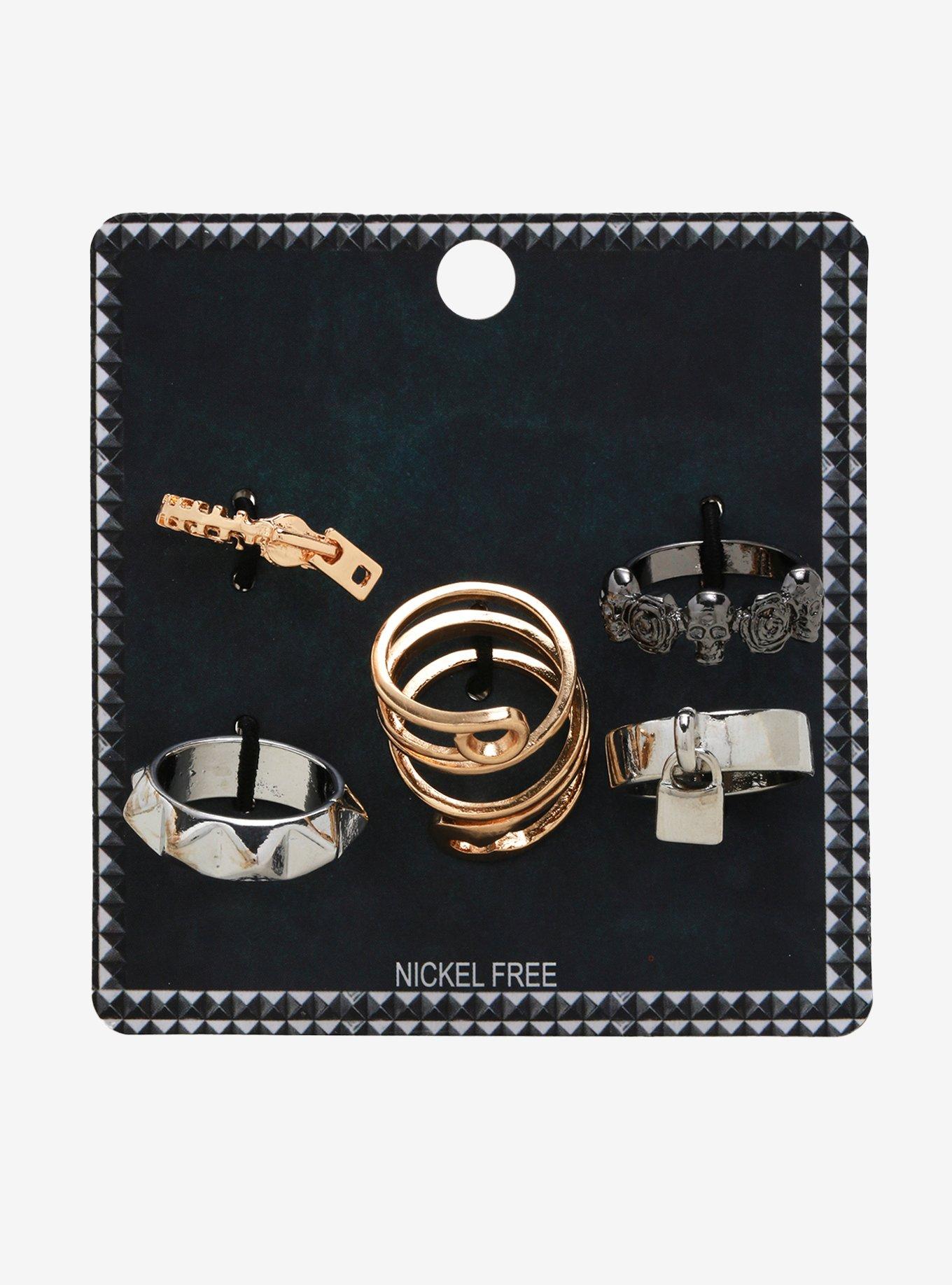 Safety Pin Ring Set, , alternate