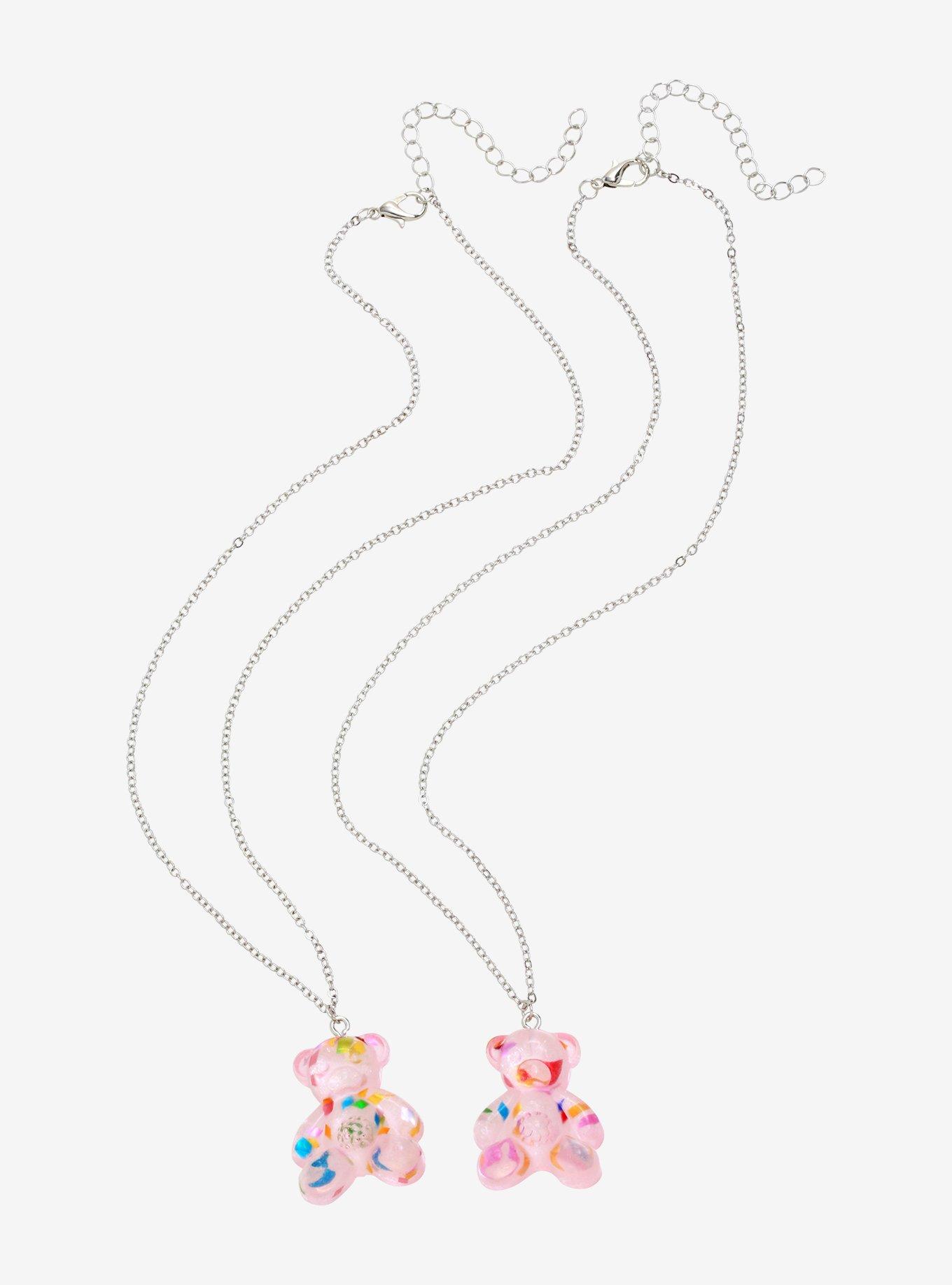 Candy Bear Sparkle Best Friend Necklace Set, , alternate