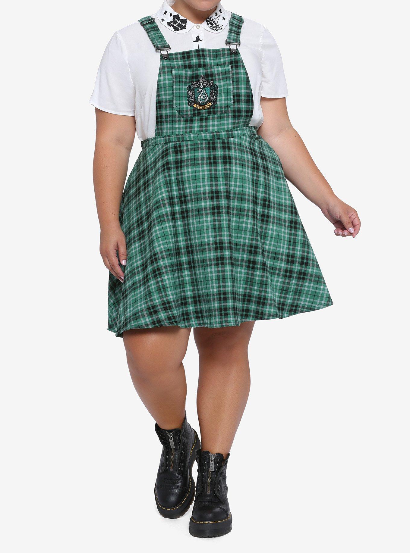 Harry Potter Slytherin Plaid Skirtall Plus Size, MULTI, alternate