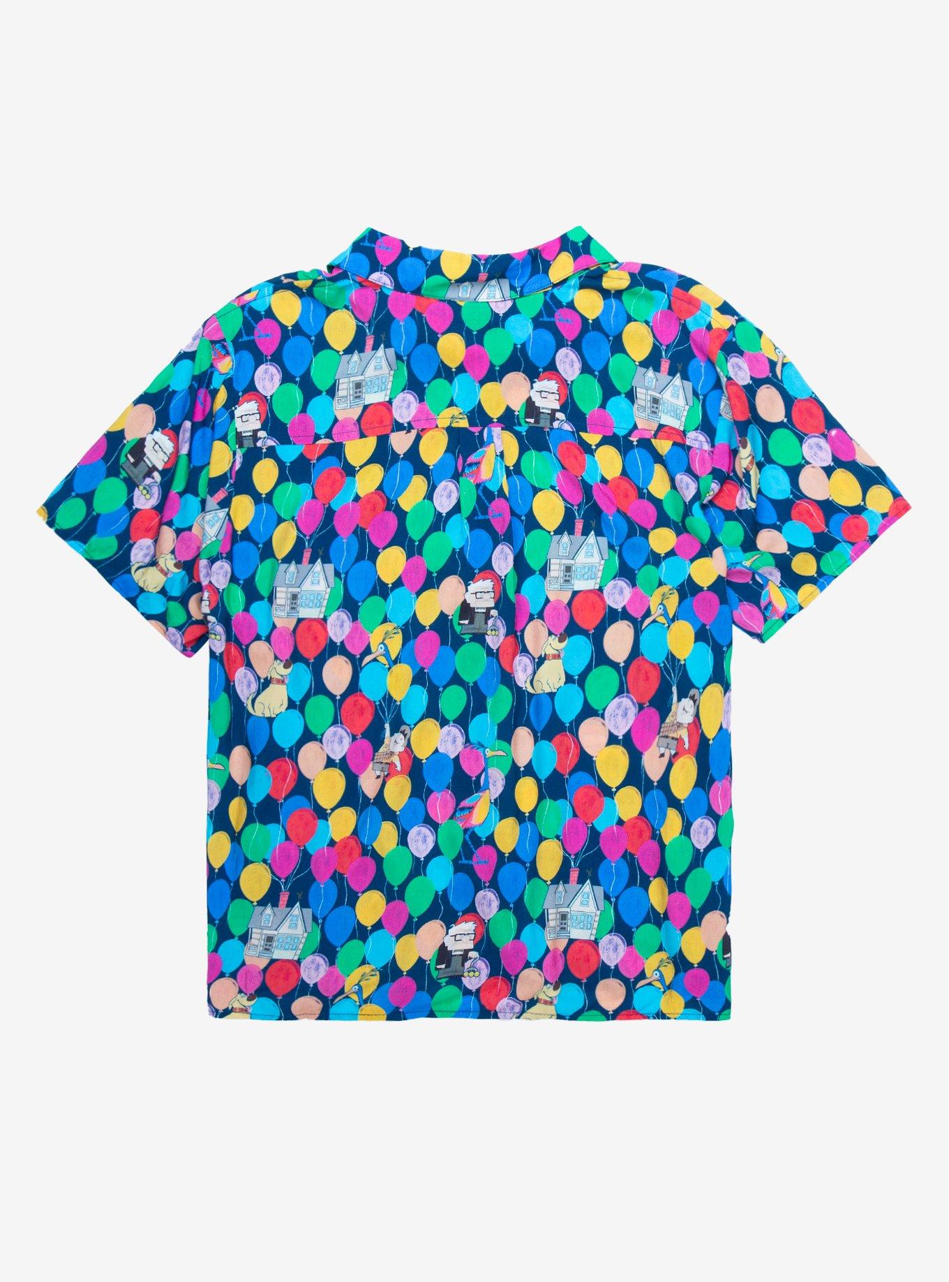 Her Universe Disney Pixar Celebration Up Balloons Girls Woven Button-Up, PINK, alternate