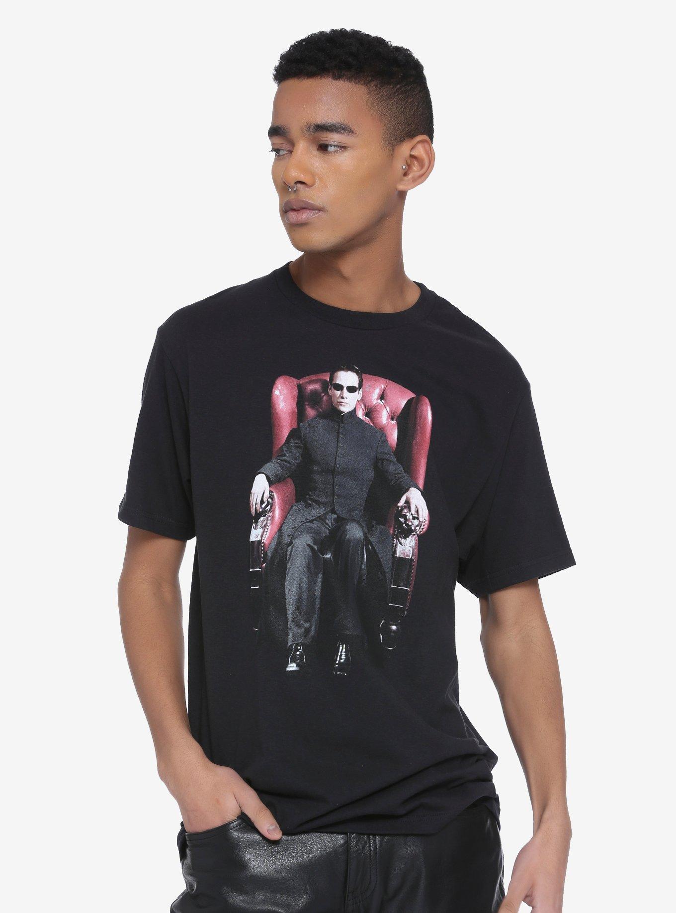 The Matrix Reloaded Neo Armchair T-Shirt, BLACK, alternate