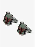 Star Wars Boba Fett Helmet Enamel Stud Earrings, , alternate