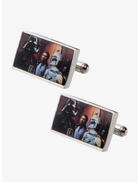 Star Wars Darth Vader And Boba Fett Printed Rectangular Cufflinks, , hi-res