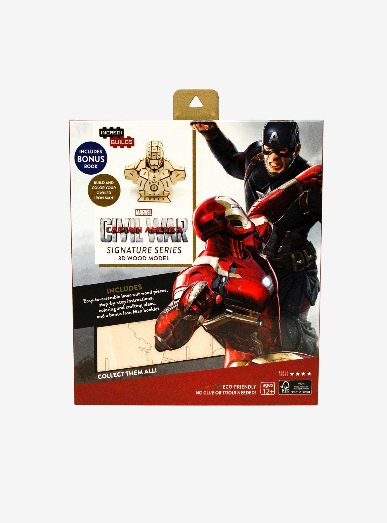 IncrediBuilds Marvel Captain America: Civil War Iron Man Book & 3D Wood Model Kit, , alternate