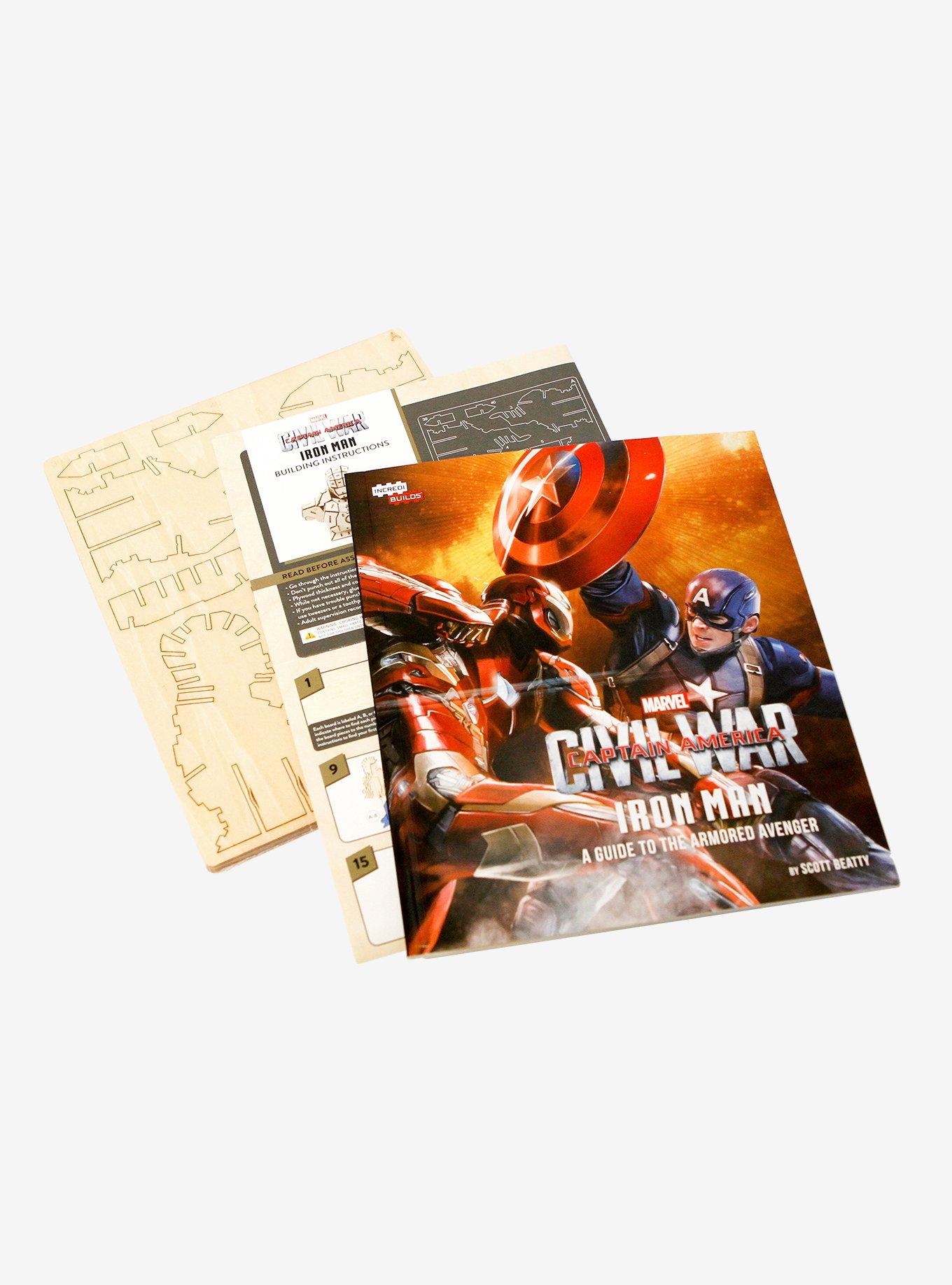 IncrediBuilds Marvel Captain America: Civil War Iron Man Book & 3D Wood Model Kit, , alternate