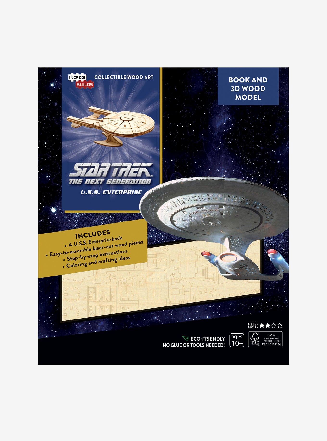 IncrediBuilds Star Trek: The Next Generation U.S.S. Enterprise Book & 3D Wood Model Kit, , alternate