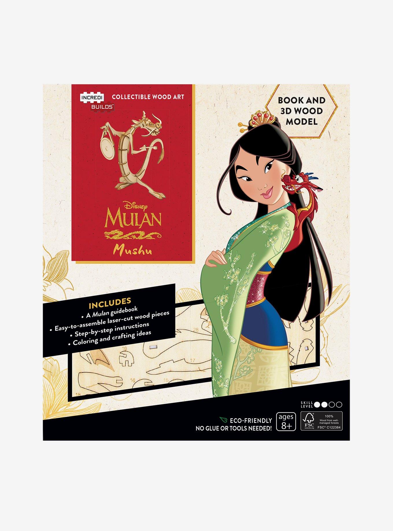 IncrediBuilds Disney Mulan Mushu Book & 3D Wood Model Kit, , alternate