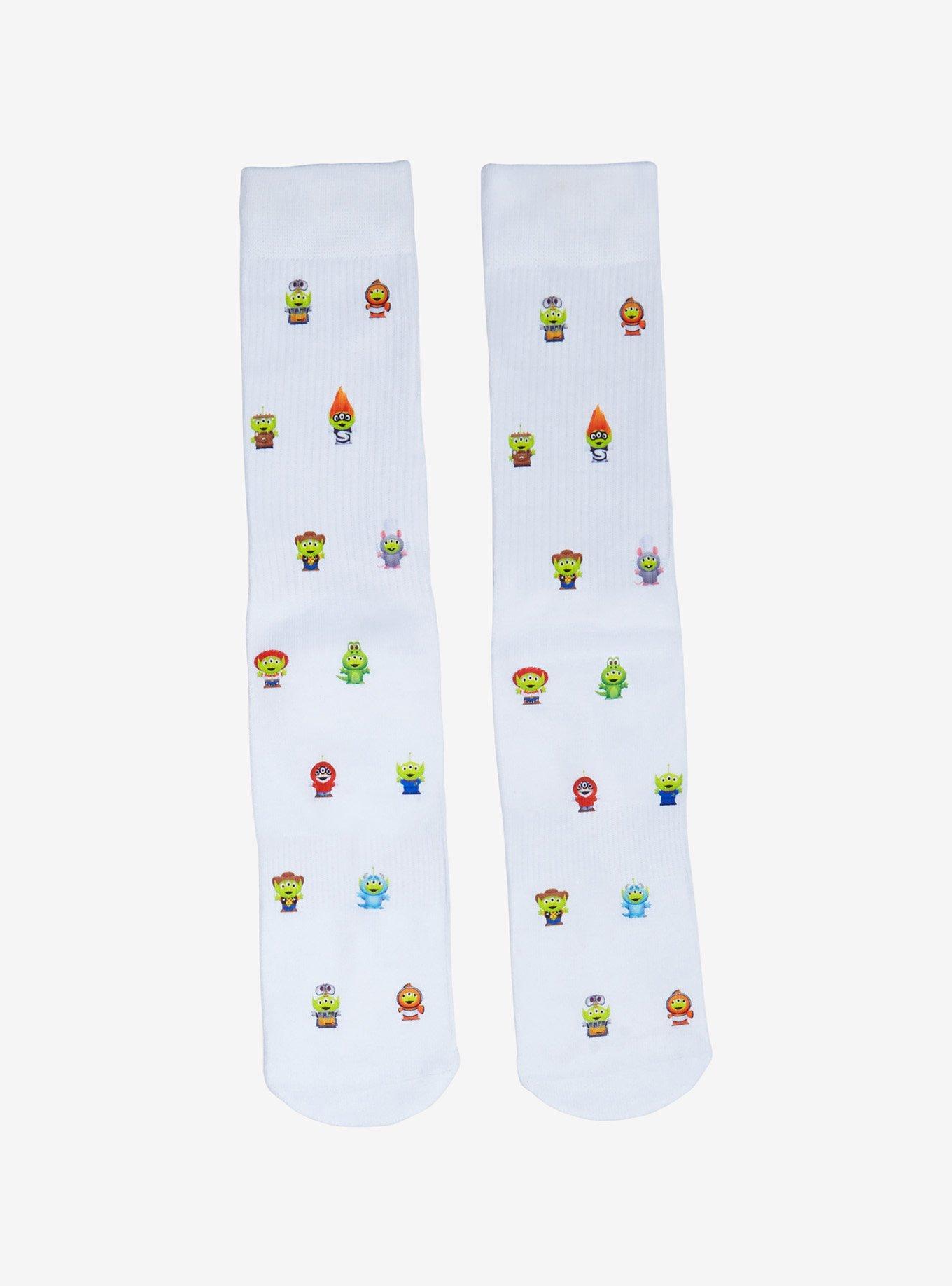 Disney Pixar Toy Story Alien Remix Crew Socks, , alternate