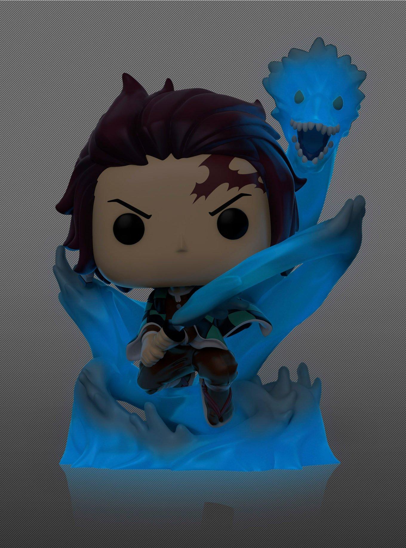 Funko Pop! Animation Demon Slayer: Kimetsu no Yaiba Tanjiro Kamado (Water Breathing) Glow-in-the-Dark Vinyl Figure - BoxLunch Exclusive, , alternate
