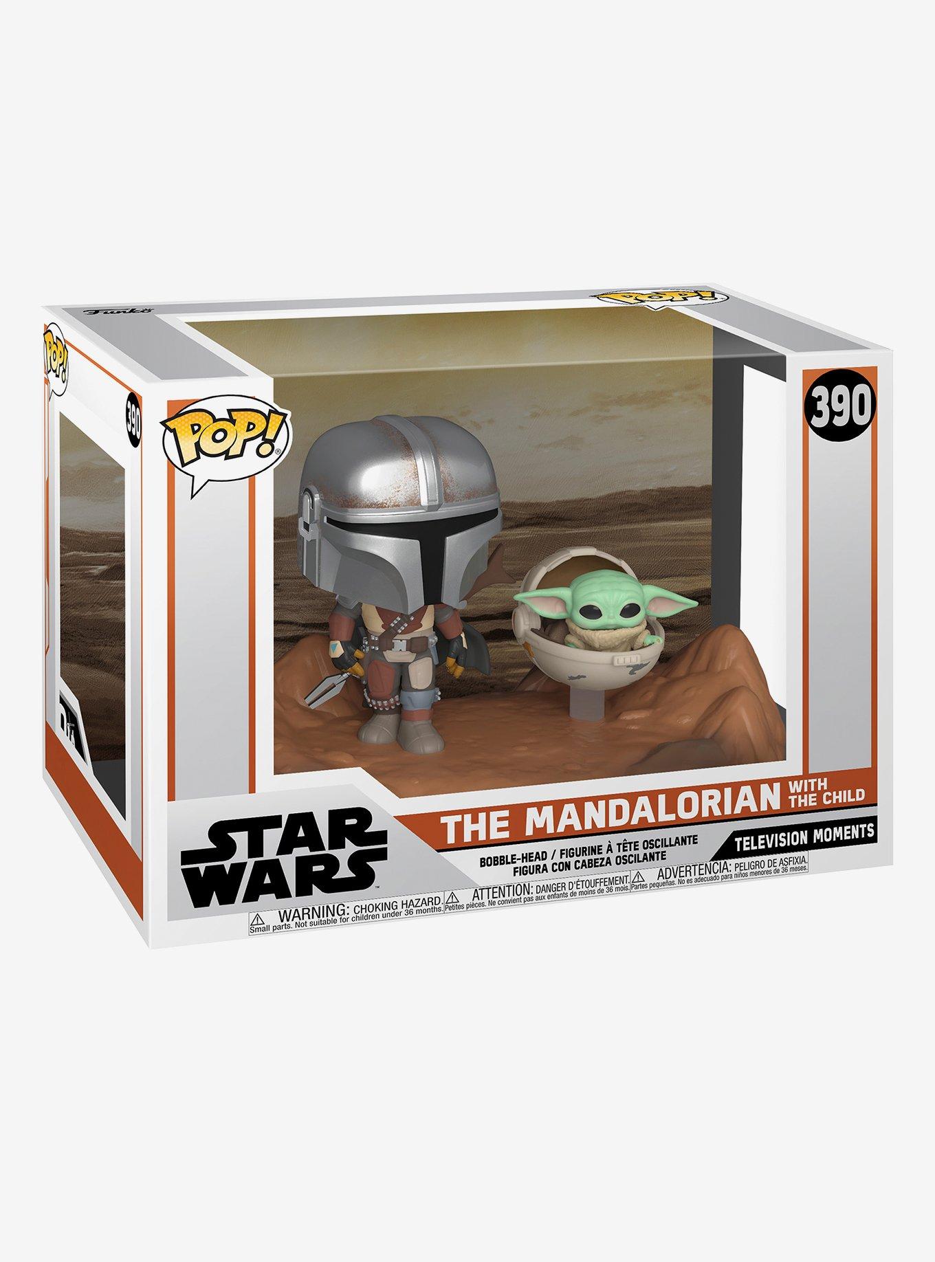 Funko Star Wars The Mandalorian Pop! Movie Moments Mando with The Child Vinyl Bobble-Head, , alternate