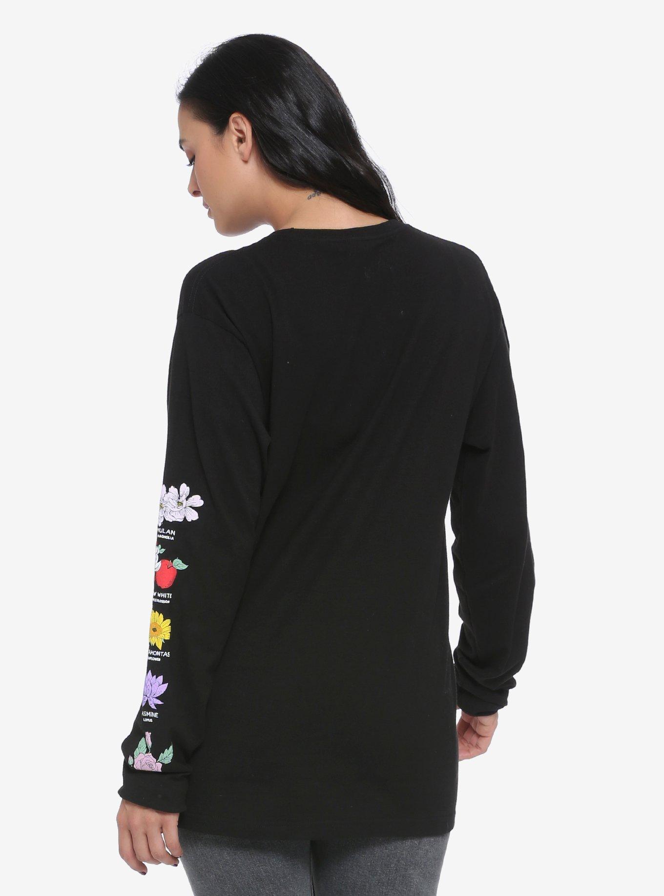 Disney Princess Floral Women's Long Sleeve T-Shirt - BoxLunch Exclusive, MULTI, alternate