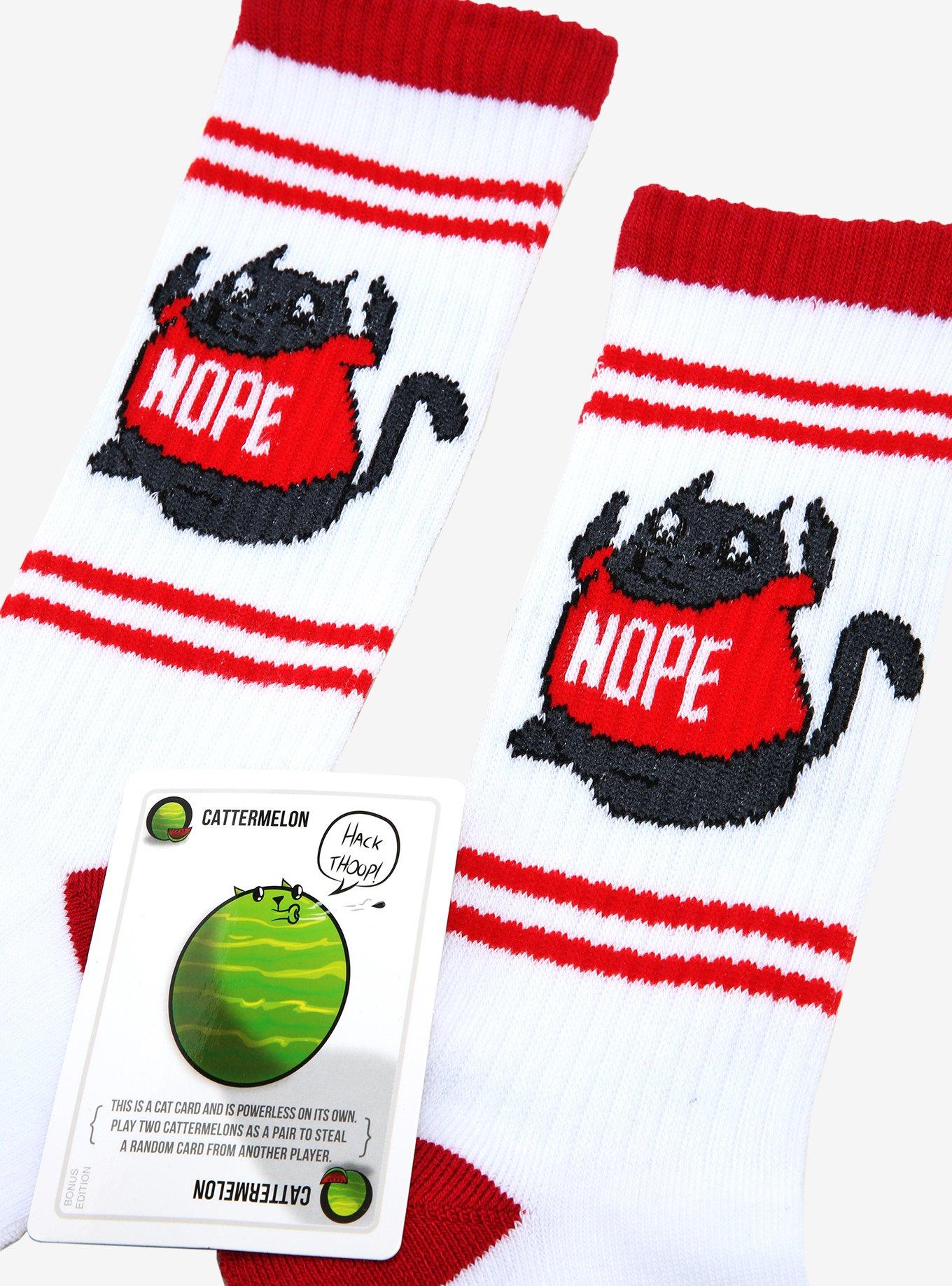 Exploding Kittens Nope Cat Crew Socks, , hi-res