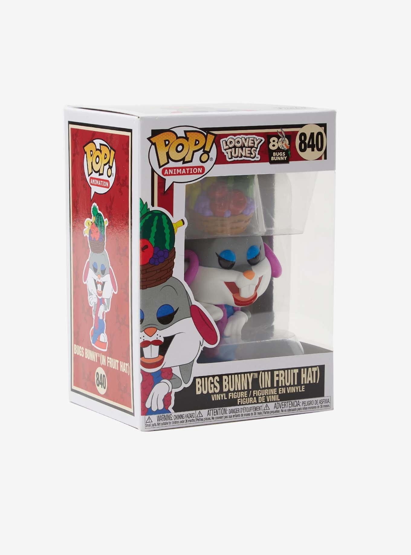 Funko Looney Tunes Bugs Bunny 80th Anniversary Pop! Animation Bugs Bunny (In Fruit Hat) Vinyl Figure, , alternate