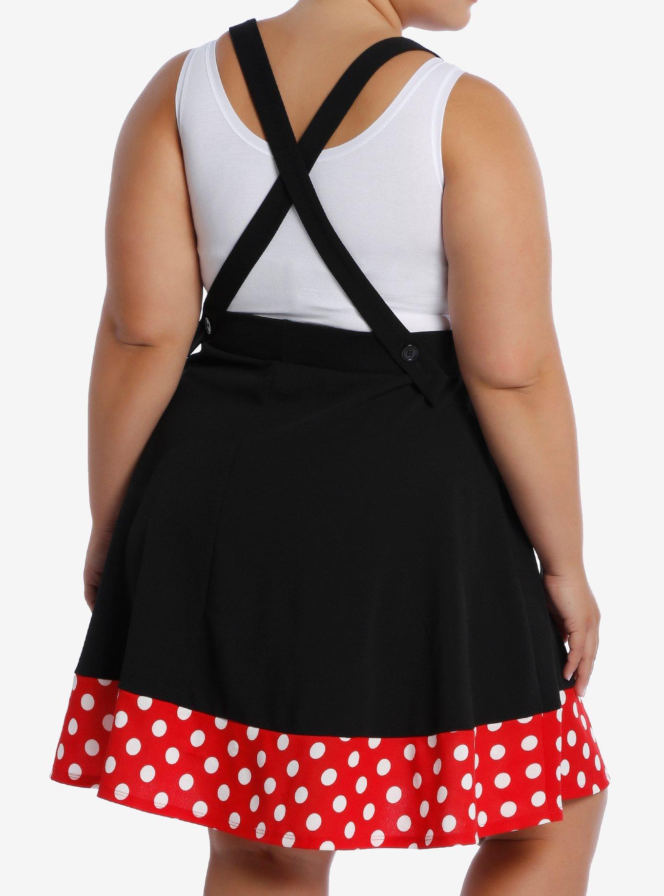 Disney Minnie Mouse Polka Dot Suspender Skirt Plus Size, MULTI, alternate