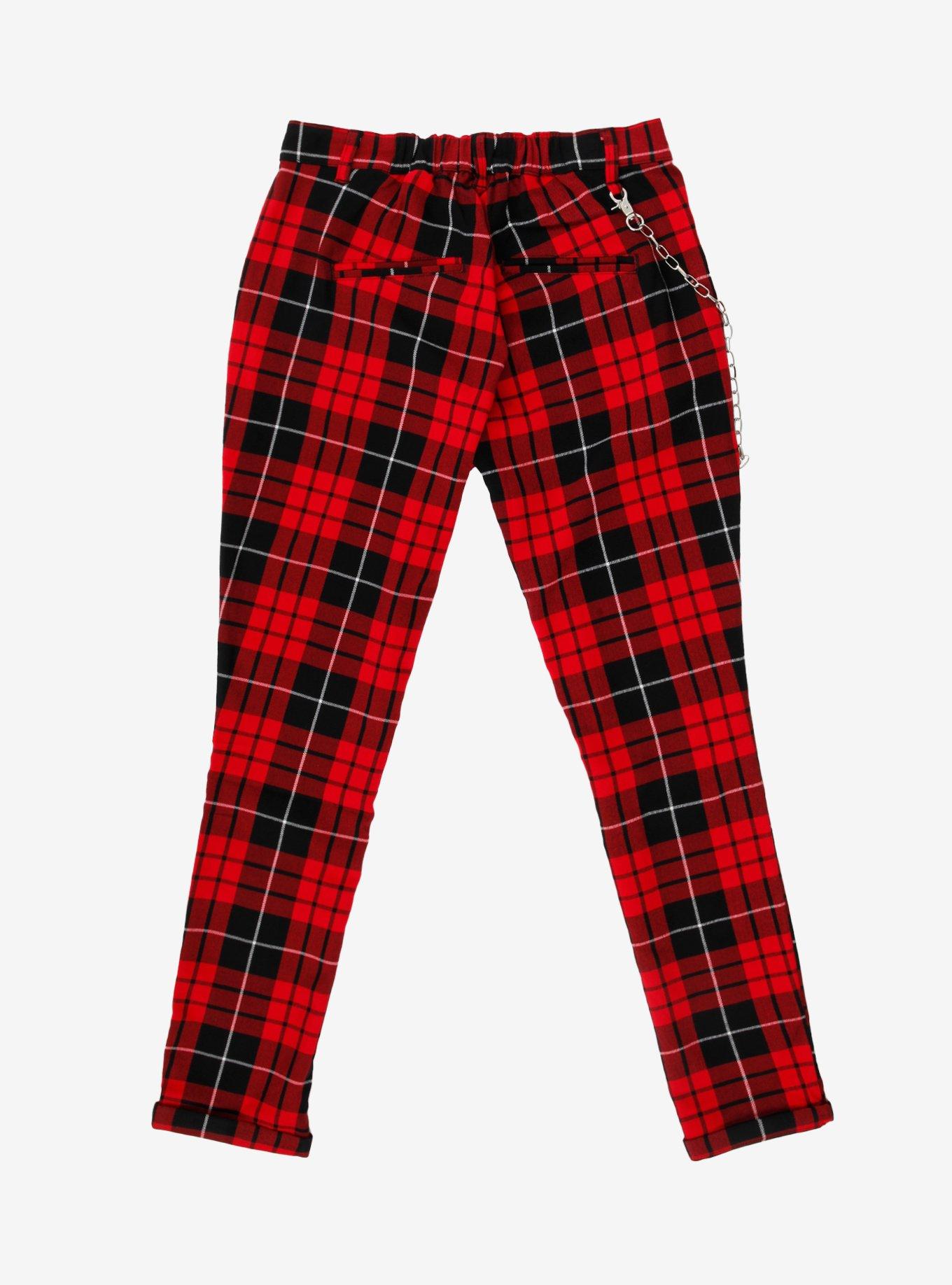 Disney Mickey Mouse Red Plaid Pants, PLAID, alternate