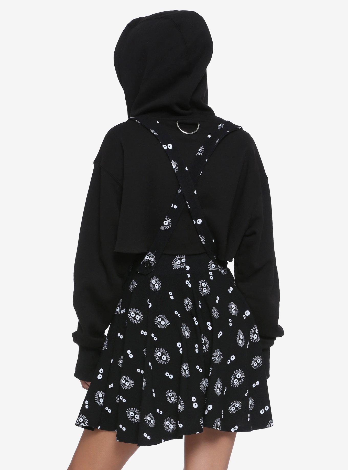 Studio Ghibli Spirited Away Soot Sprite Suspender Skirt, BLACK, alternate