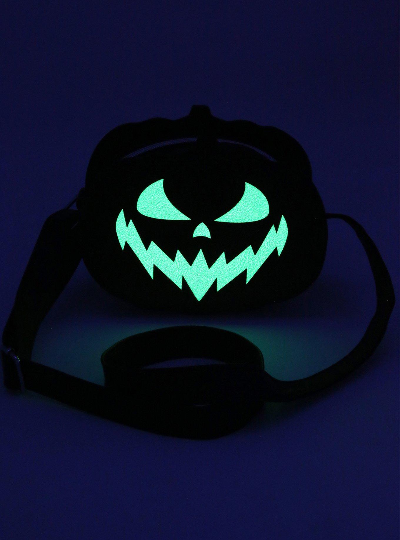 Black Pumpkin Glow-In-The-Dark Crossbody Bag, , alternate
