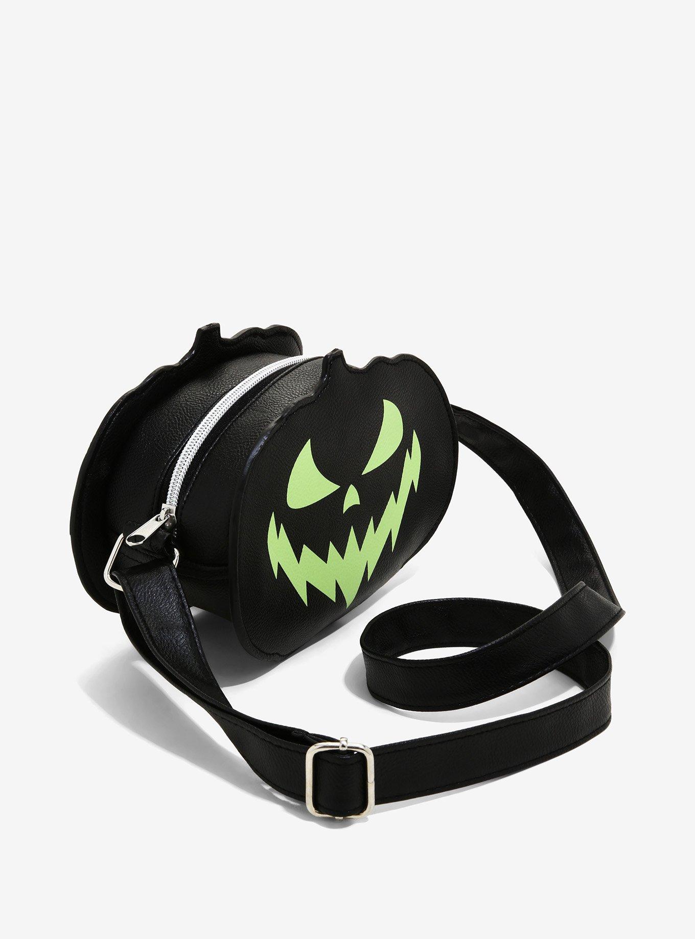 Black Pumpkin Glow-In-The-Dark Crossbody Bag, , alternate