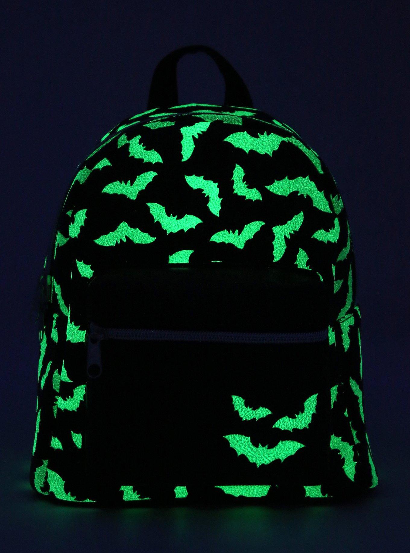 Bats Glow-In-The-Dark Mini Backpack, , alternate