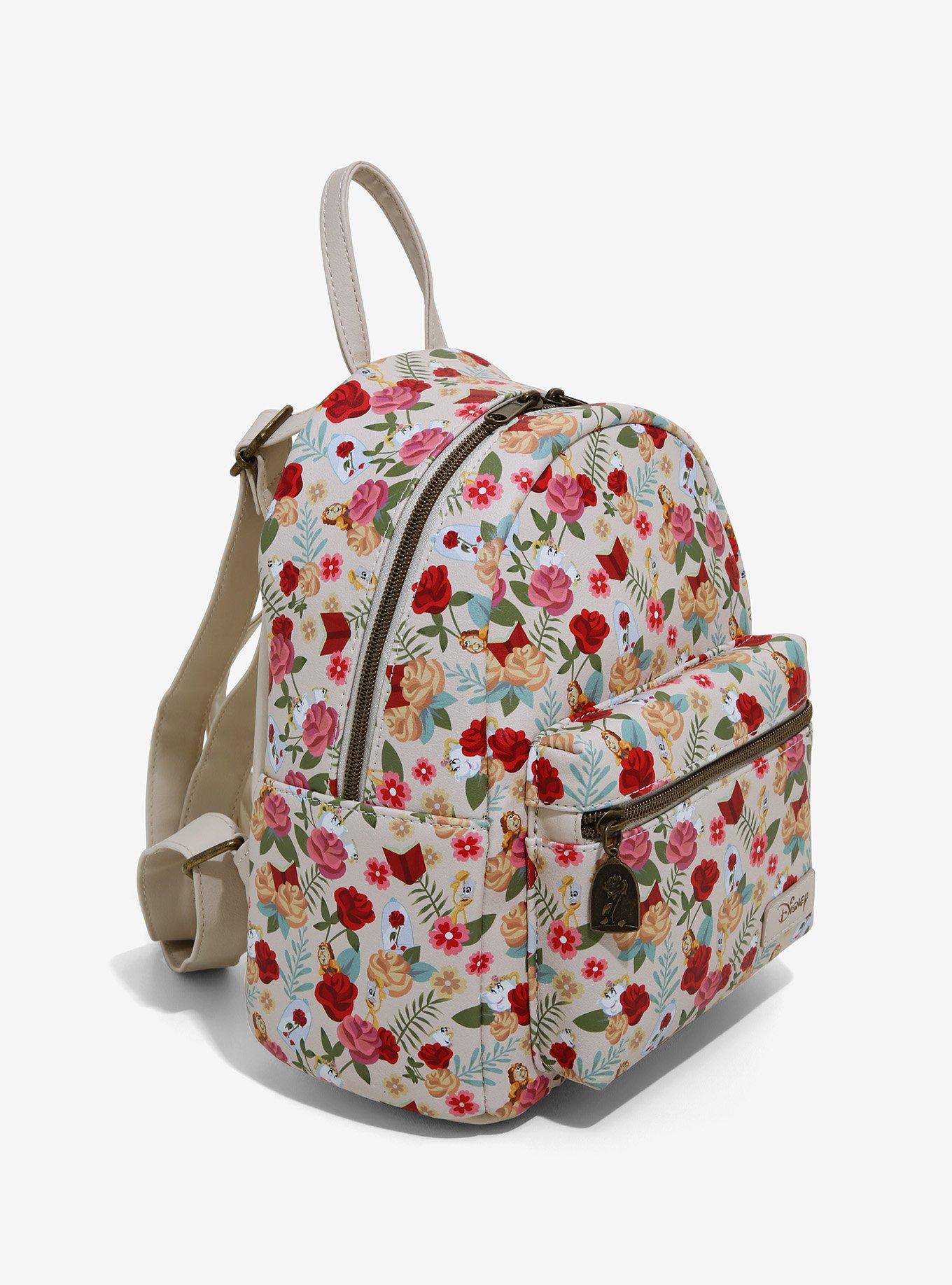 Disney Beauty And The Beast Flowers & Characters Mini Backpack, , alternate