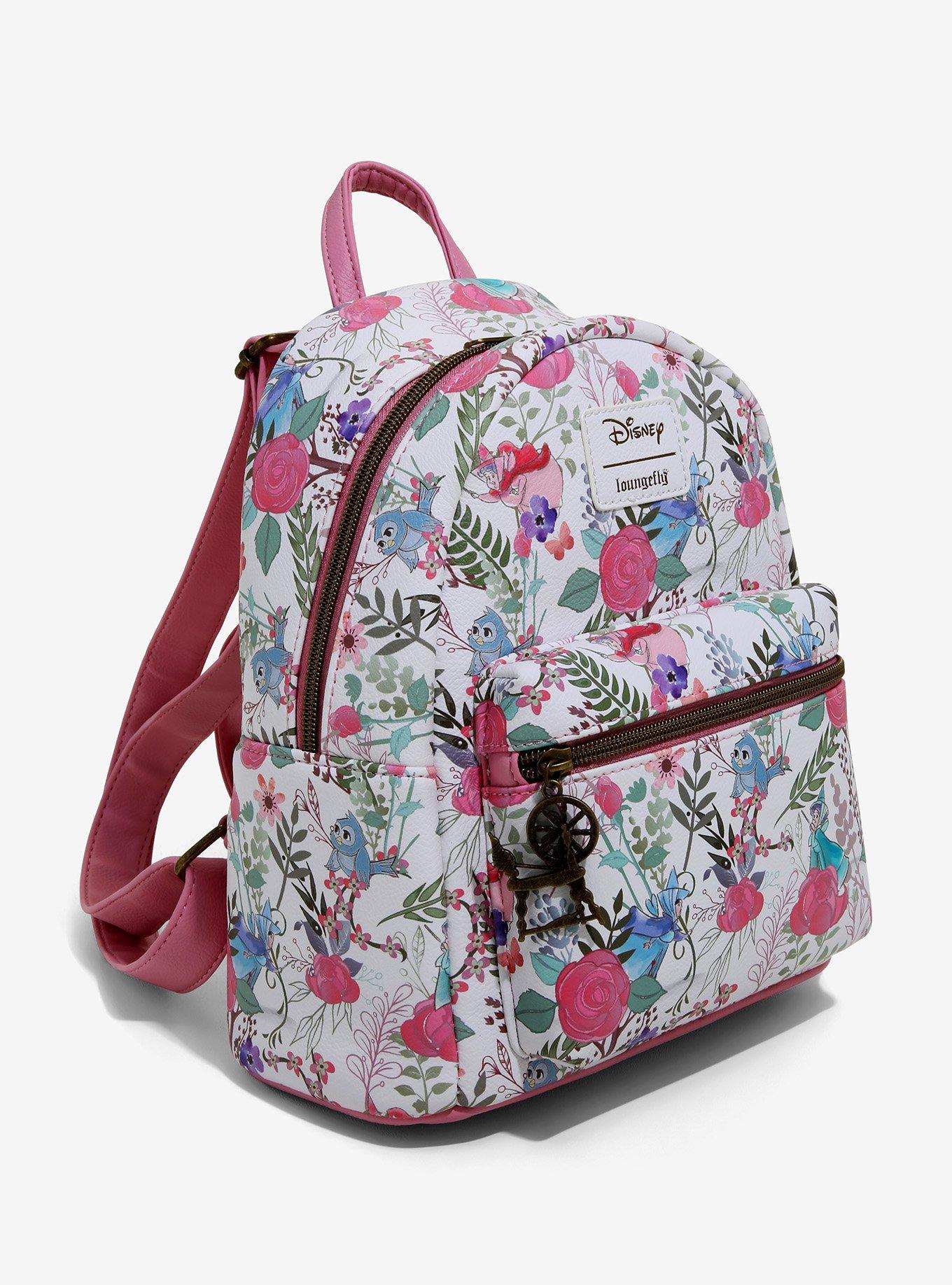 Sleeping Beauty Fairy Godmothers Floral Mini-Backpack