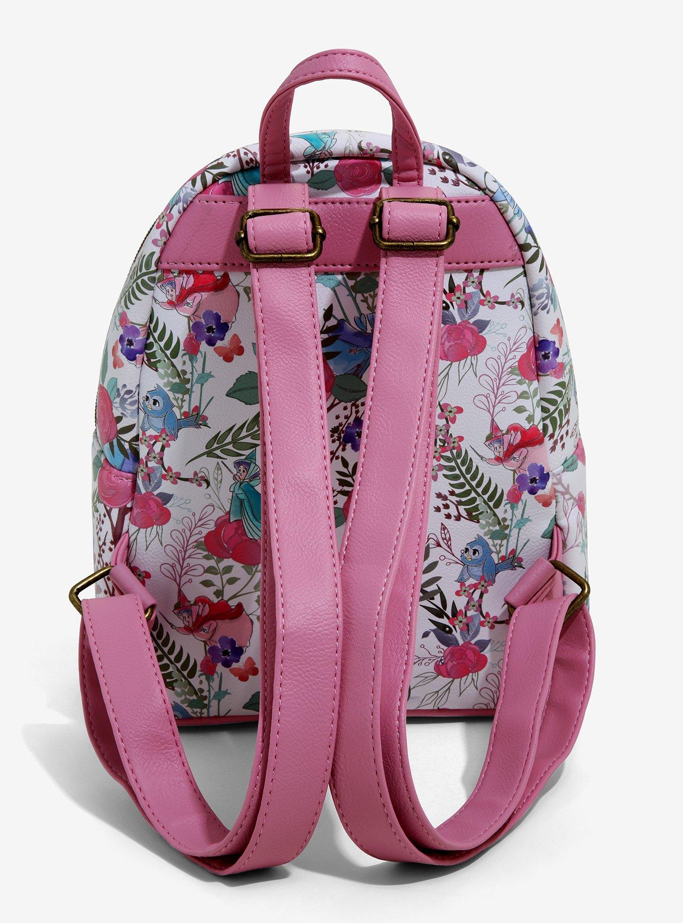 Loungefly Disney Sleeping Beauty Flowers and Fairies Mini Backpack