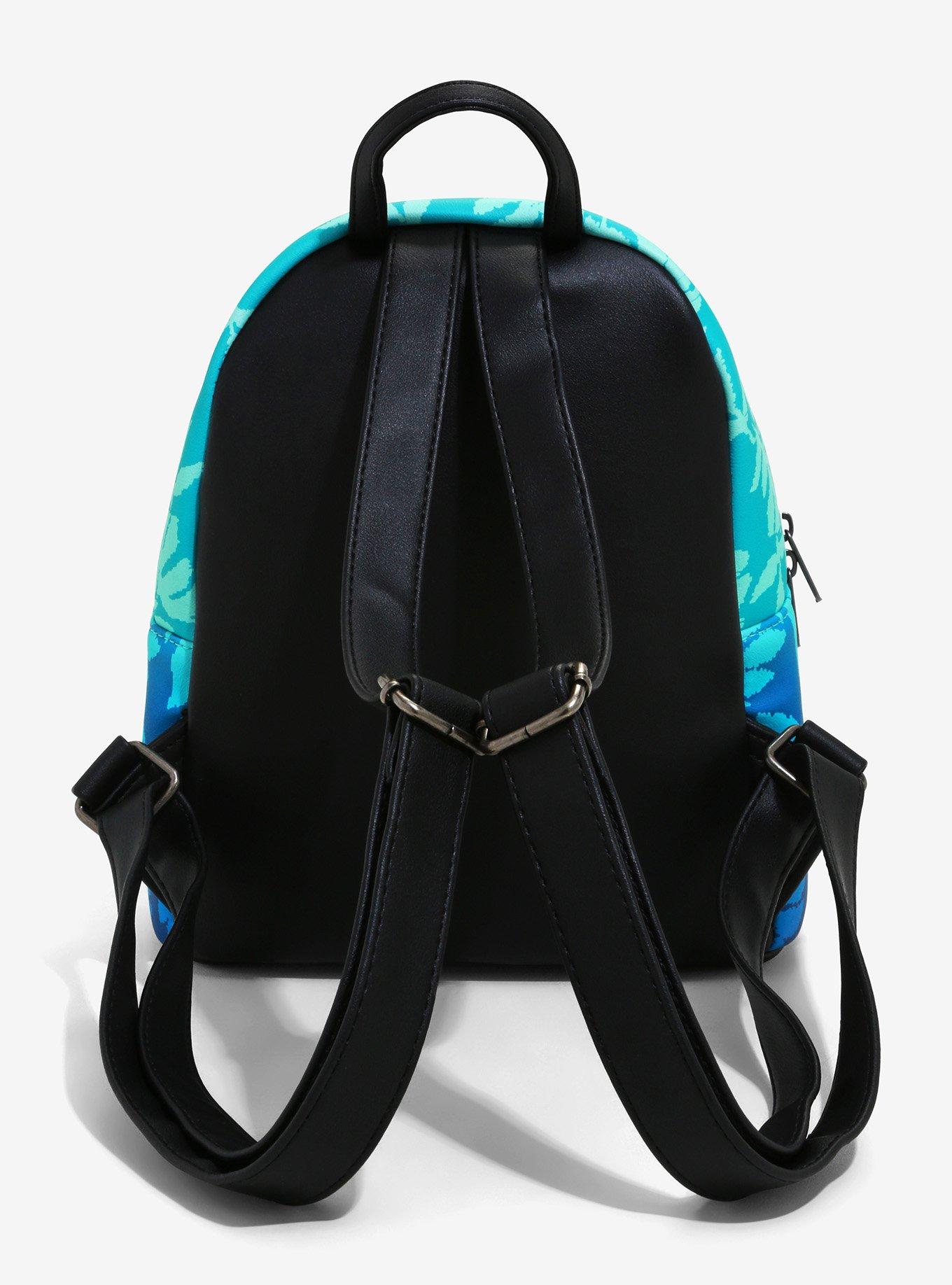 Disney Lilo & Stitch Blue Tropical Leaves Mini Backpack, , alternate