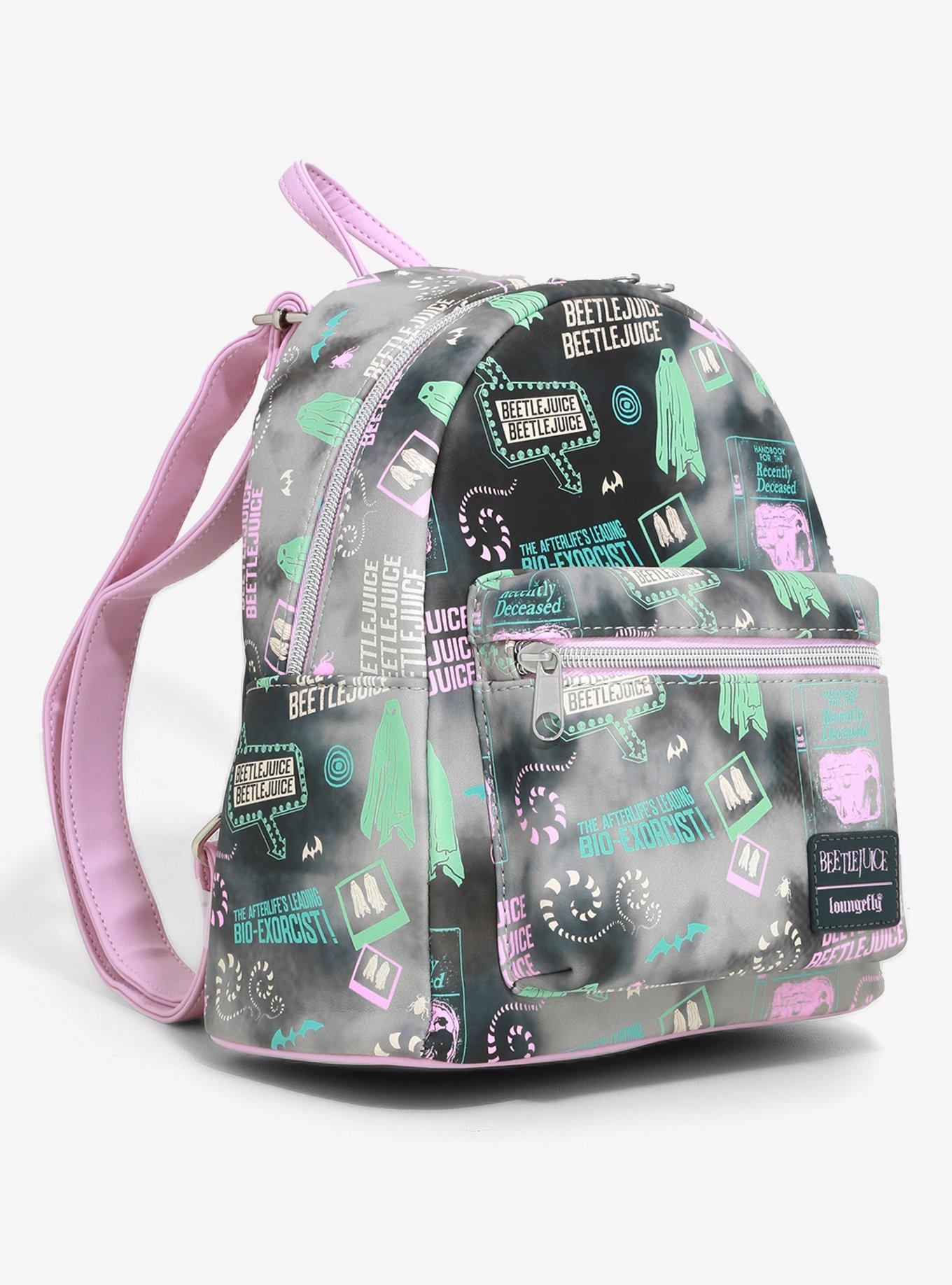 Loungefly Beetlejuice Pastel Tie-Dye Icons Mini Backpack, , alternate