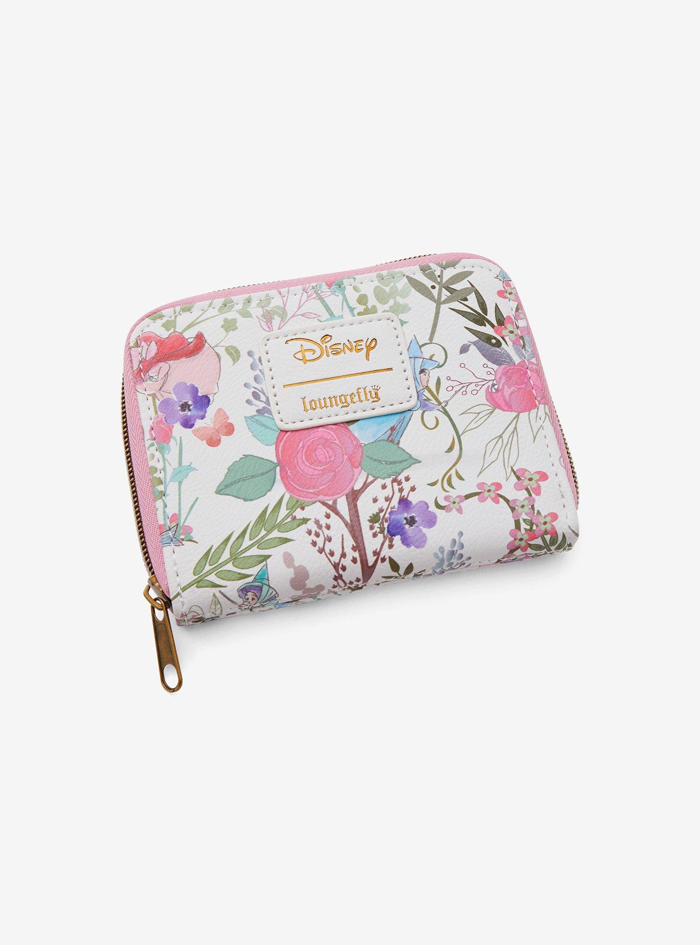Loungefly Disney Sleeping Beauty Flowers & Fairies Mini Zip Wallet, , alternate