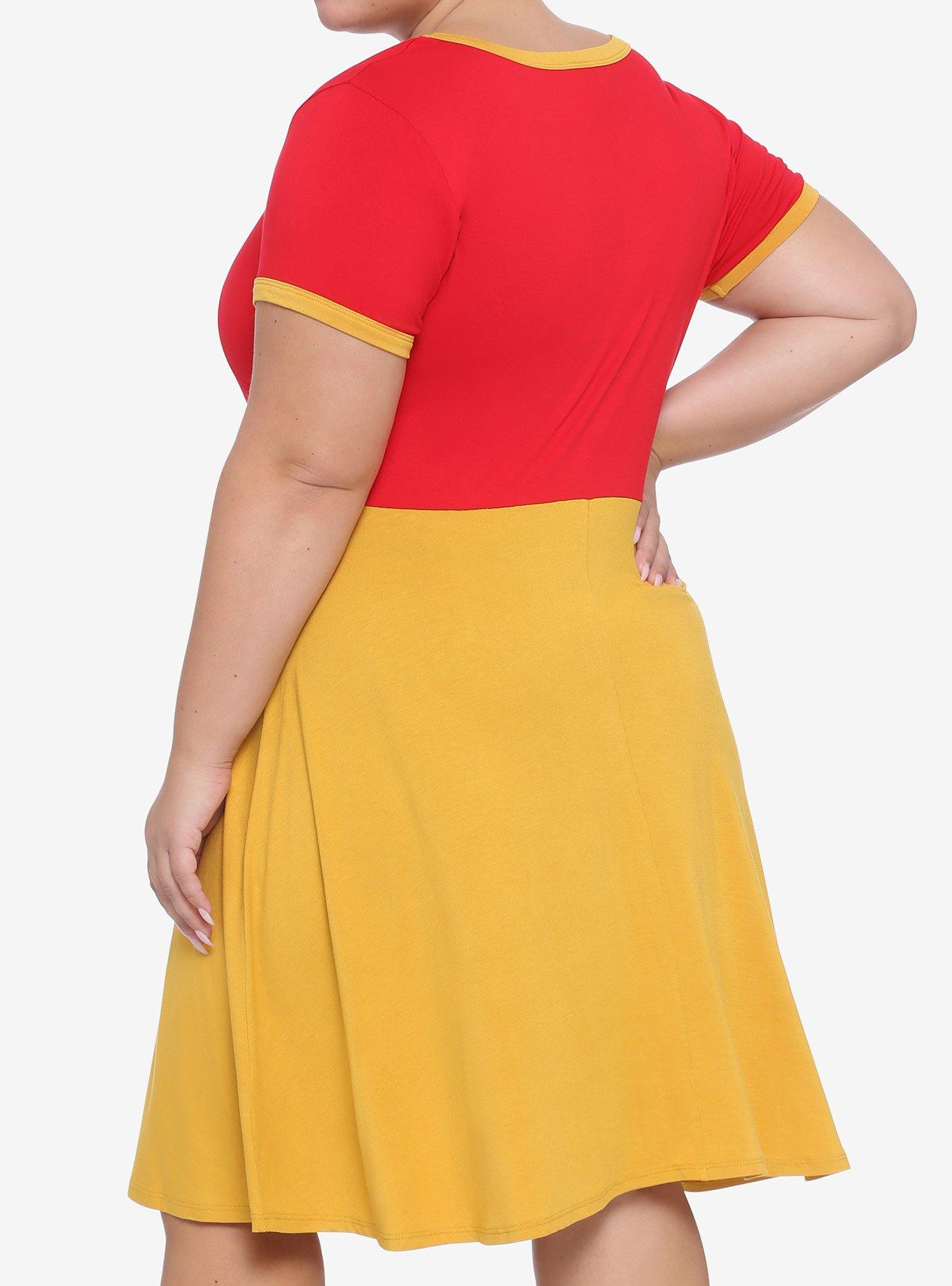 Disney Winnie The Pooh Ringer Dress Plus Size, MULTI, alternate