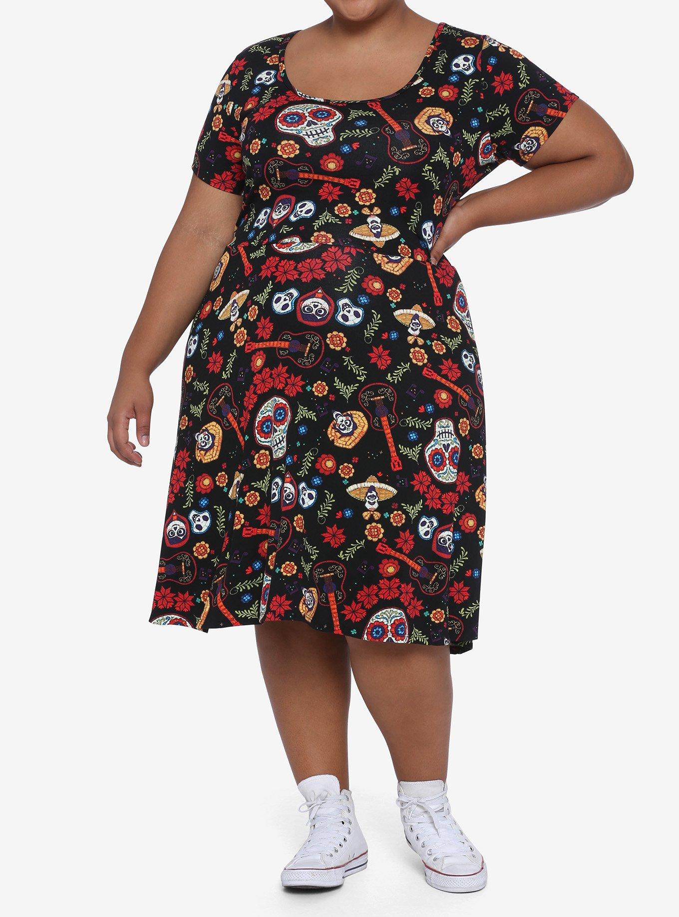 Disney Pixar Coco Lace Back Dress Plus Size, MULTI, alternate