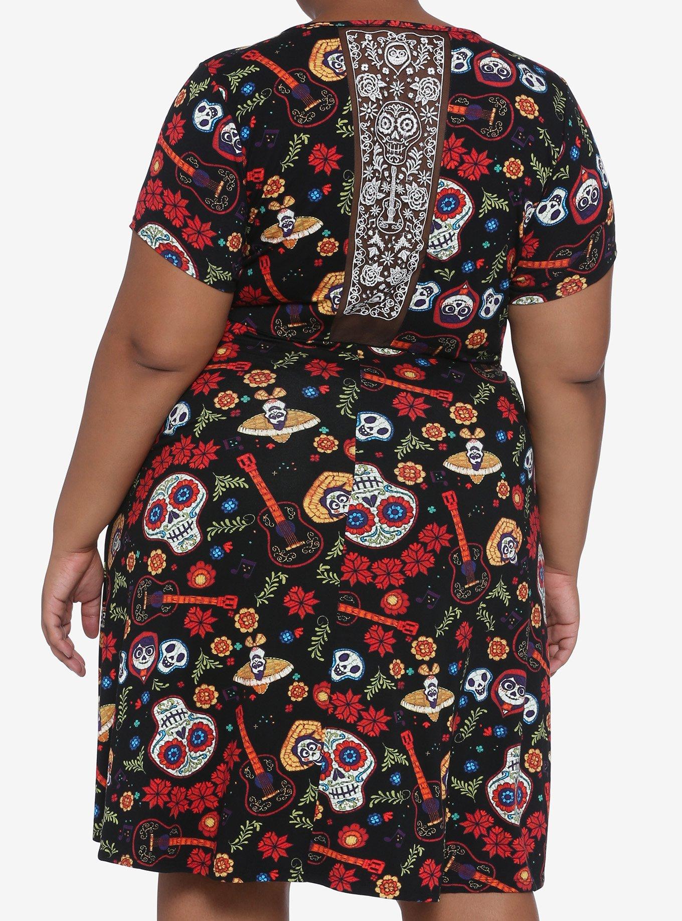 Disney Pixar Coco Lace Back Dress Plus Size, MULTI, alternate