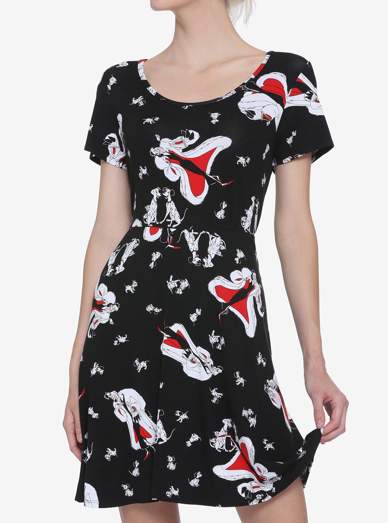 Disney 101 Dalmatians Cruella De Vil Lace Back Dress, MULTI, alternate