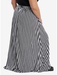 Black & White Stripe Maxi Skirt Plus Size, BLACK WHITE STRIPE, alternate
