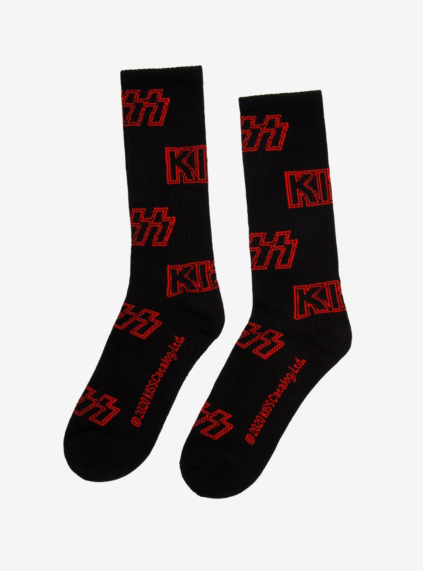 Kiss Logo Crew Socks, , alternate