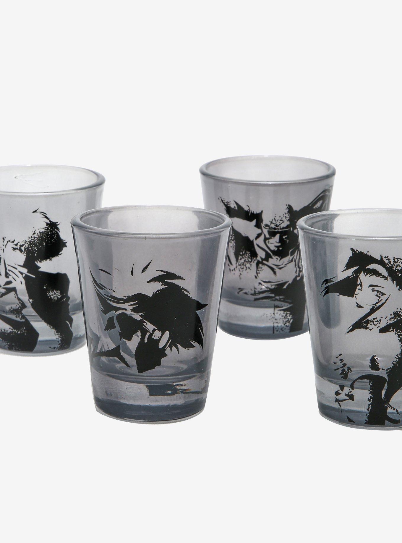 Cowboy Bebop Black & White Mini Glass Set - BoxLunch Exclusive, , alternate