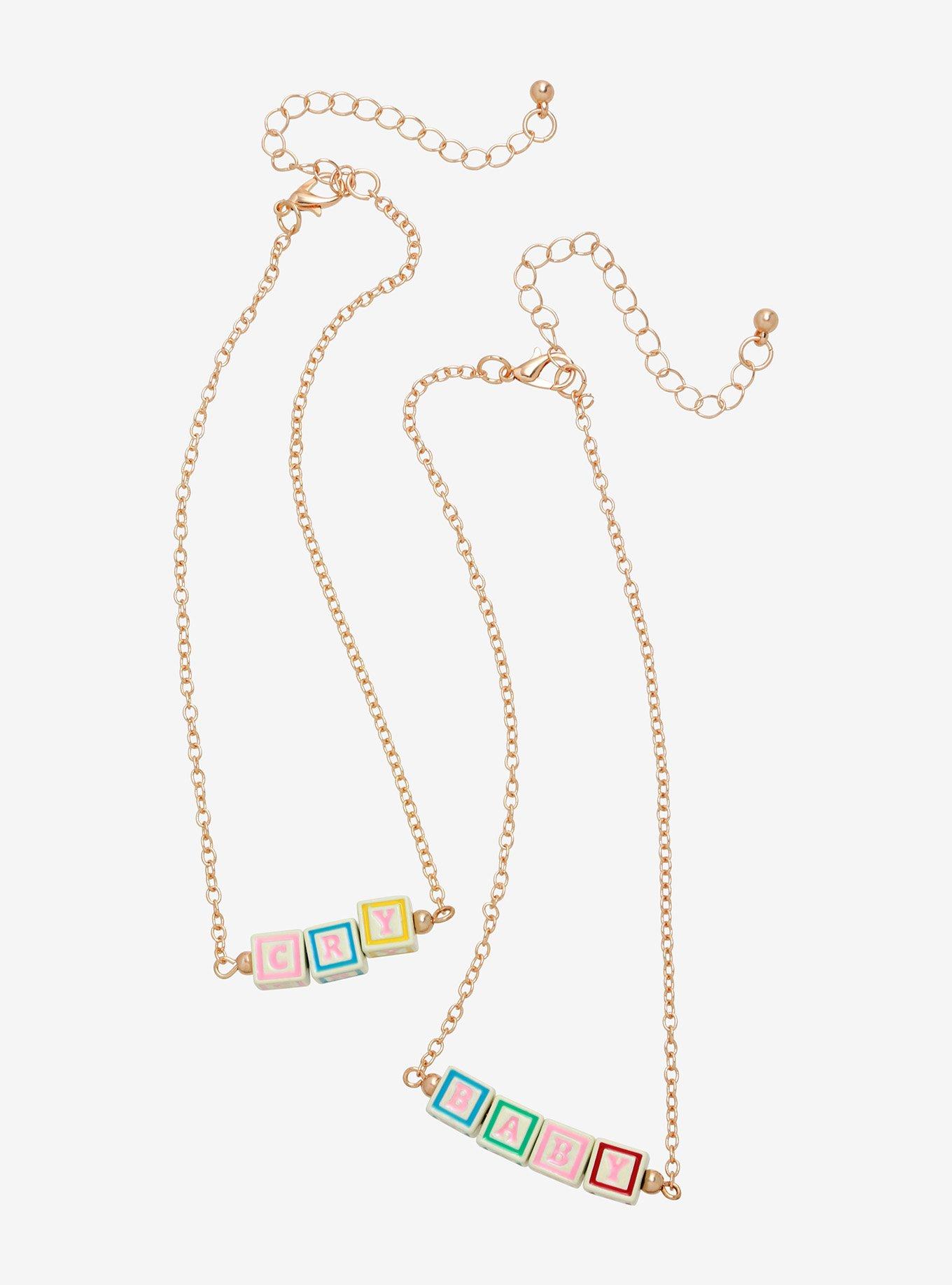 Melanie Martinez Cry Baby Blocks Necklace Set