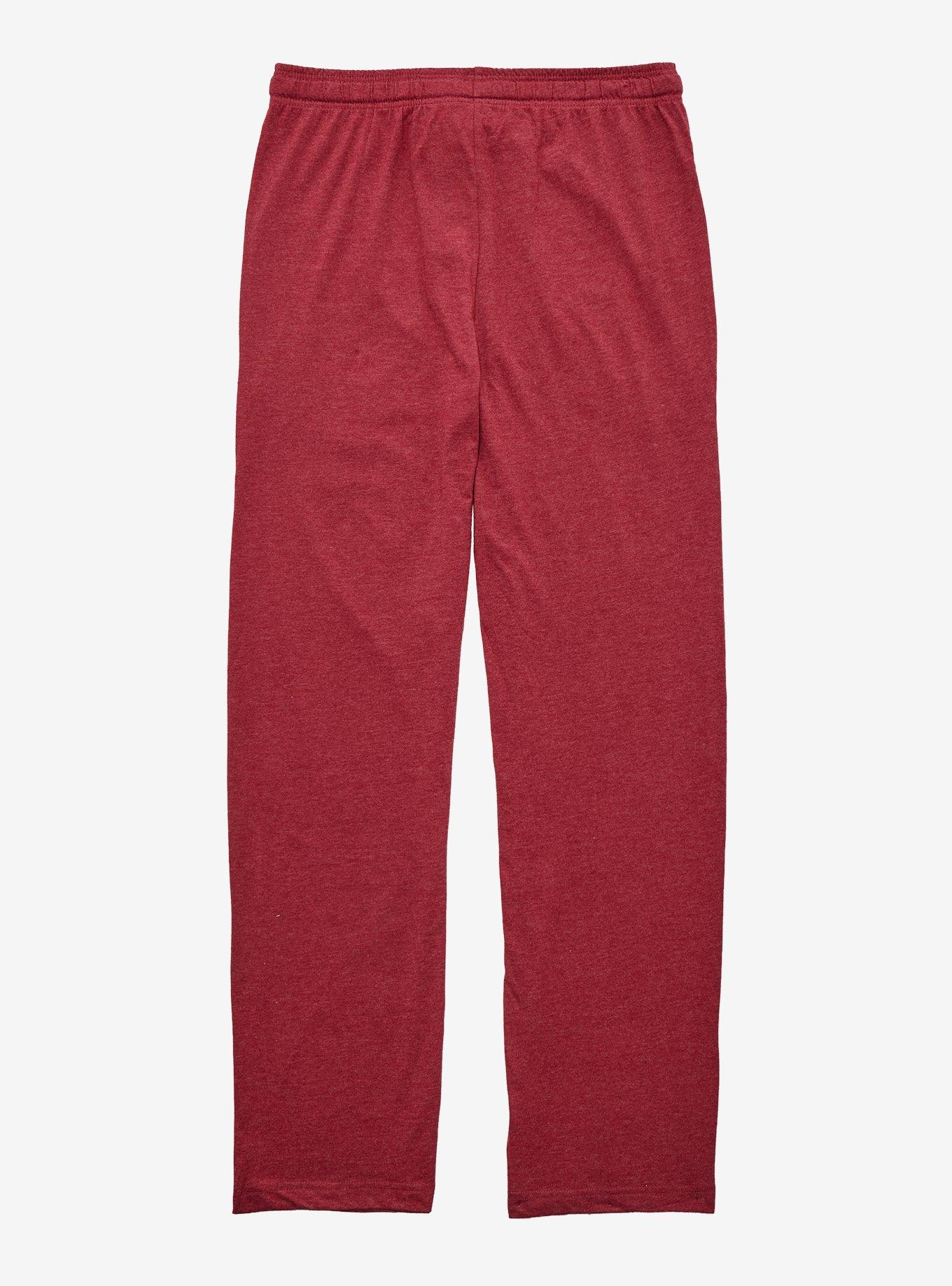 DC Comics Wonder Woman Logo Sleep Pants - BoxLunch Exclusive, RED HEATHER, alternate