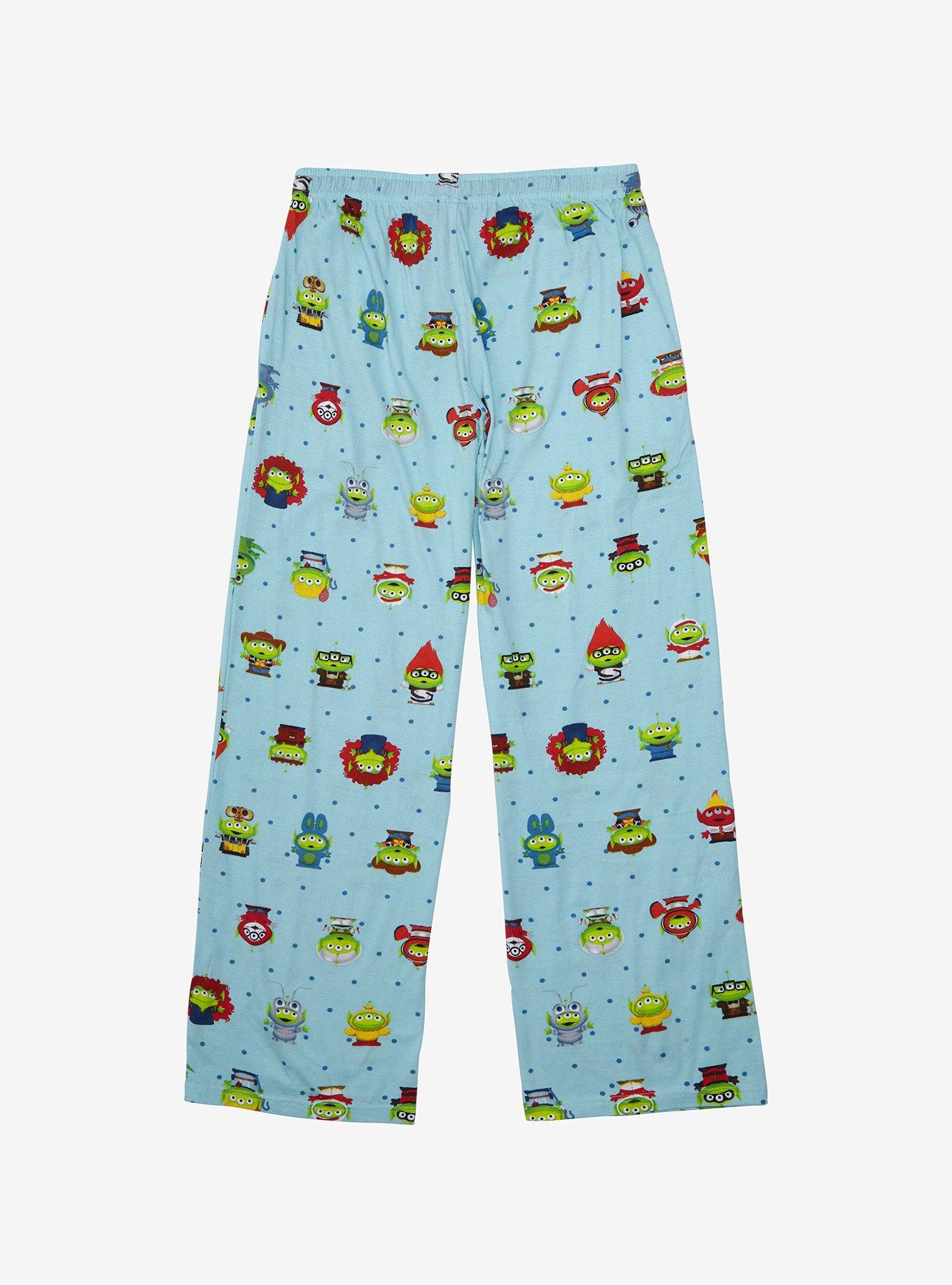 Disney Pixar Alien Remix Allover Print Sleep Pants - BoxLunch Exclusive, LIGHT BLUE, alternate