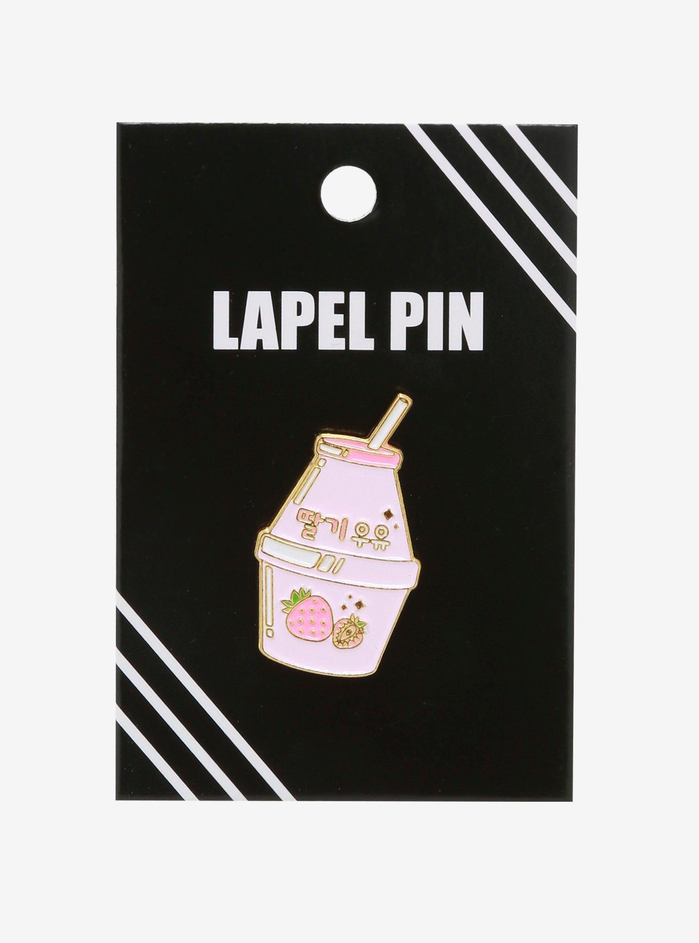 Strawberry Milk Enamel Pin, , alternate