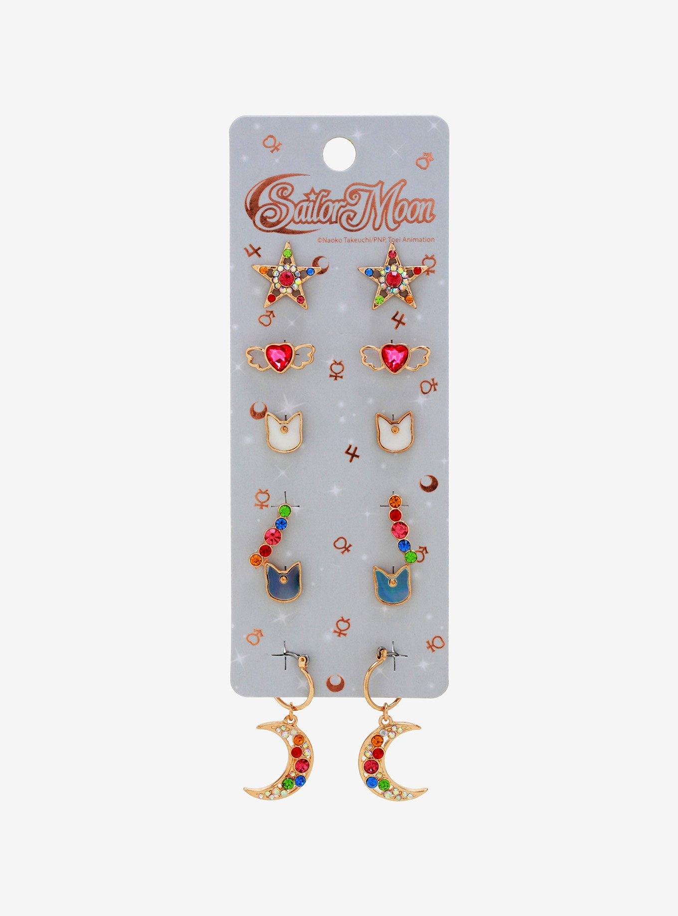 Sailor Moon Gem Earring Set - BoxLunch Exclusive, , alternate