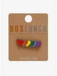 Rainbow Hearts Enamel Pin - BoxLunch Exclusive, , alternate