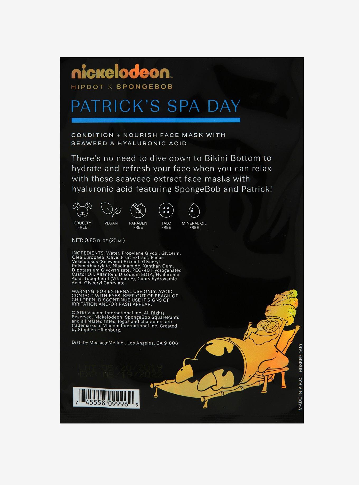 HipDot SpongeBob SquarePants Patrick's Spa Day Face Mask, , alternate