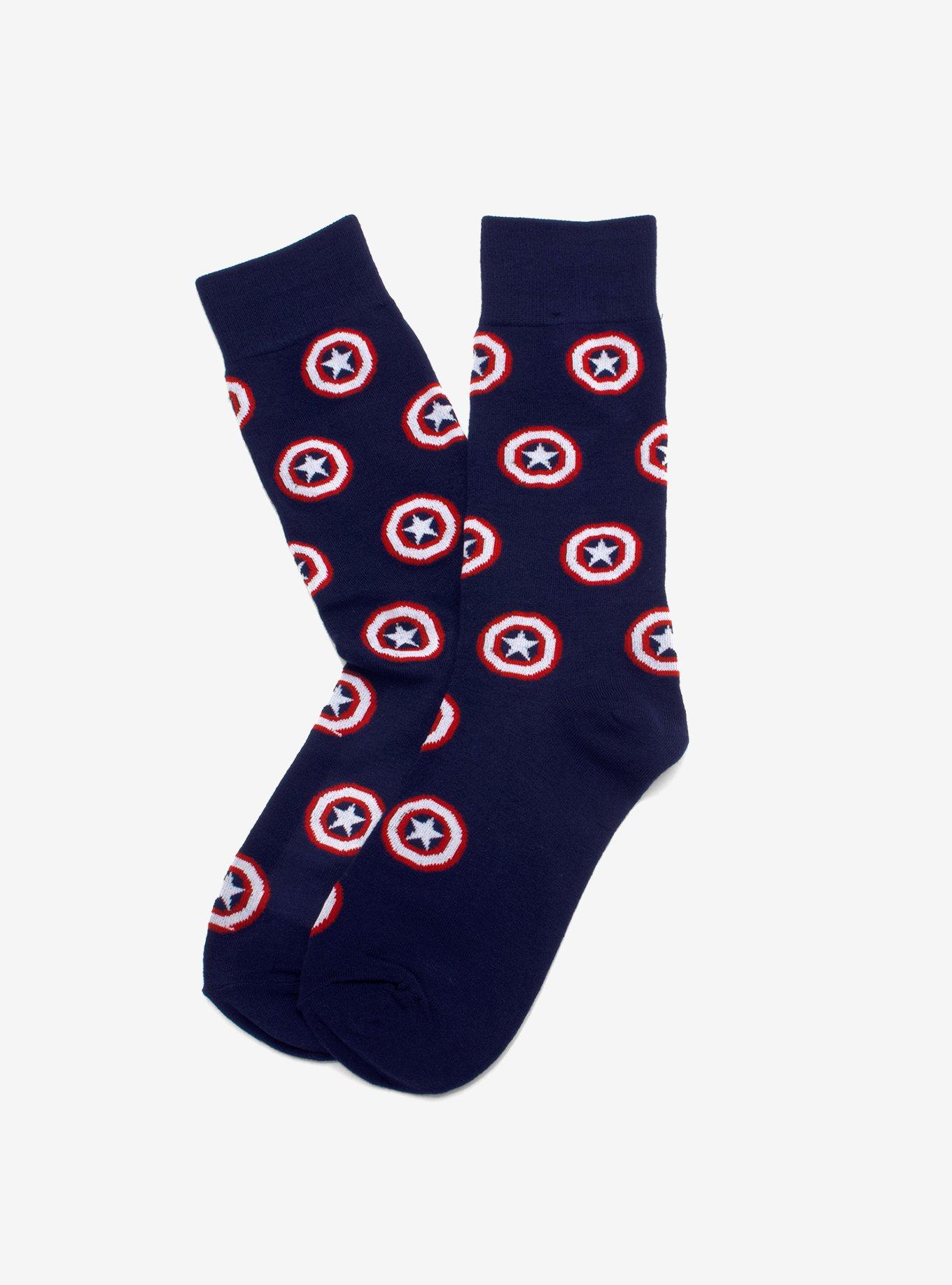 Marvel Captain America Navy Socks, , alternate