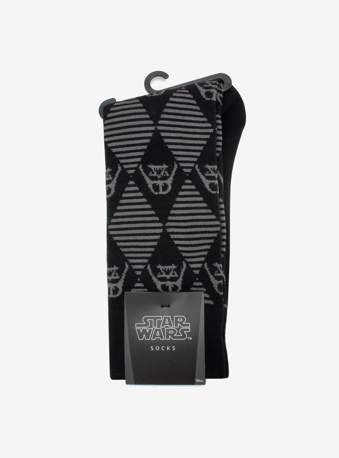 Star Wars Darth Vader Argyle Stripe Black Socks, , alternate