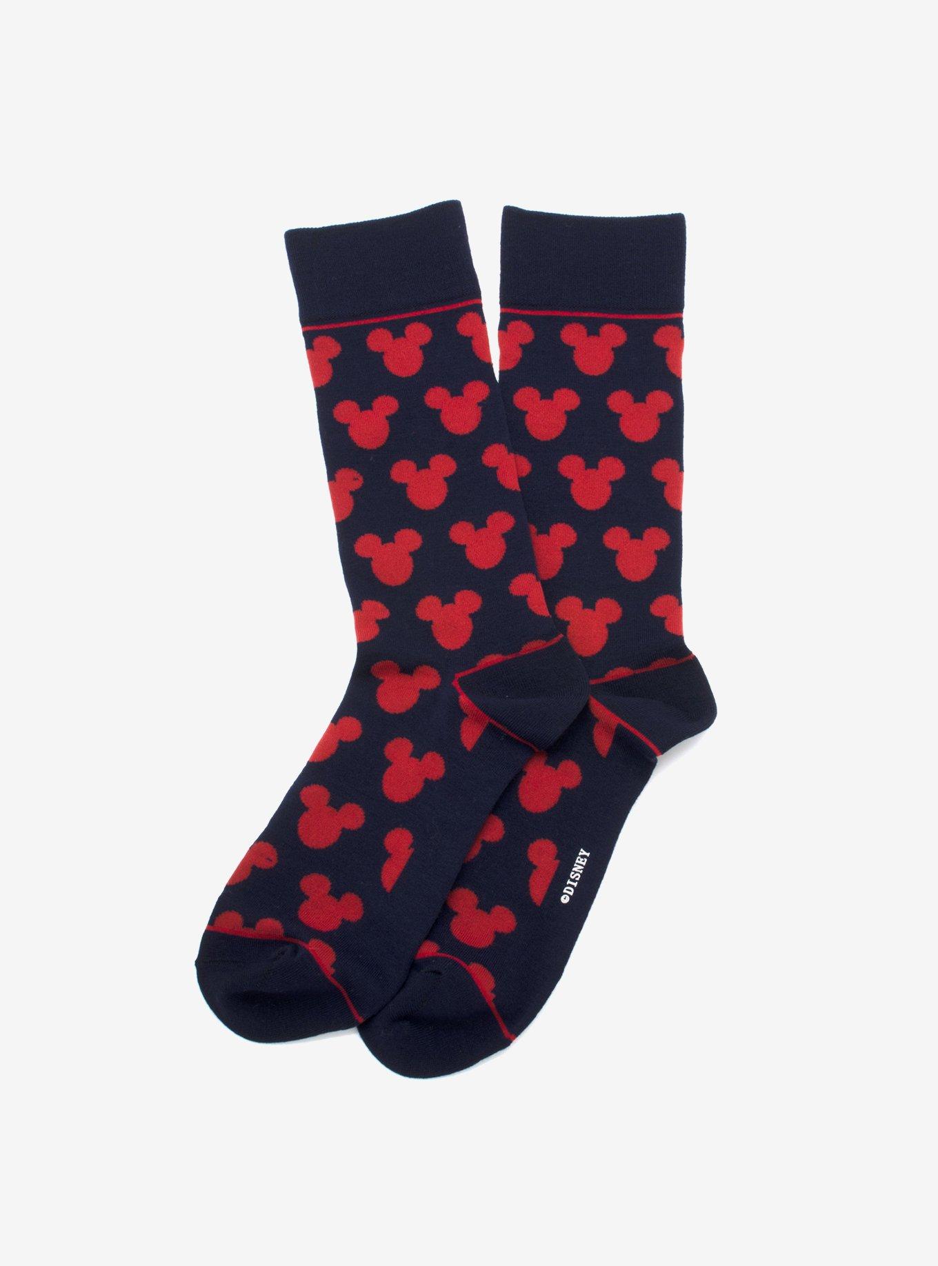 Disney Mickey Mouse Silhouette Blue Socks, , alternate