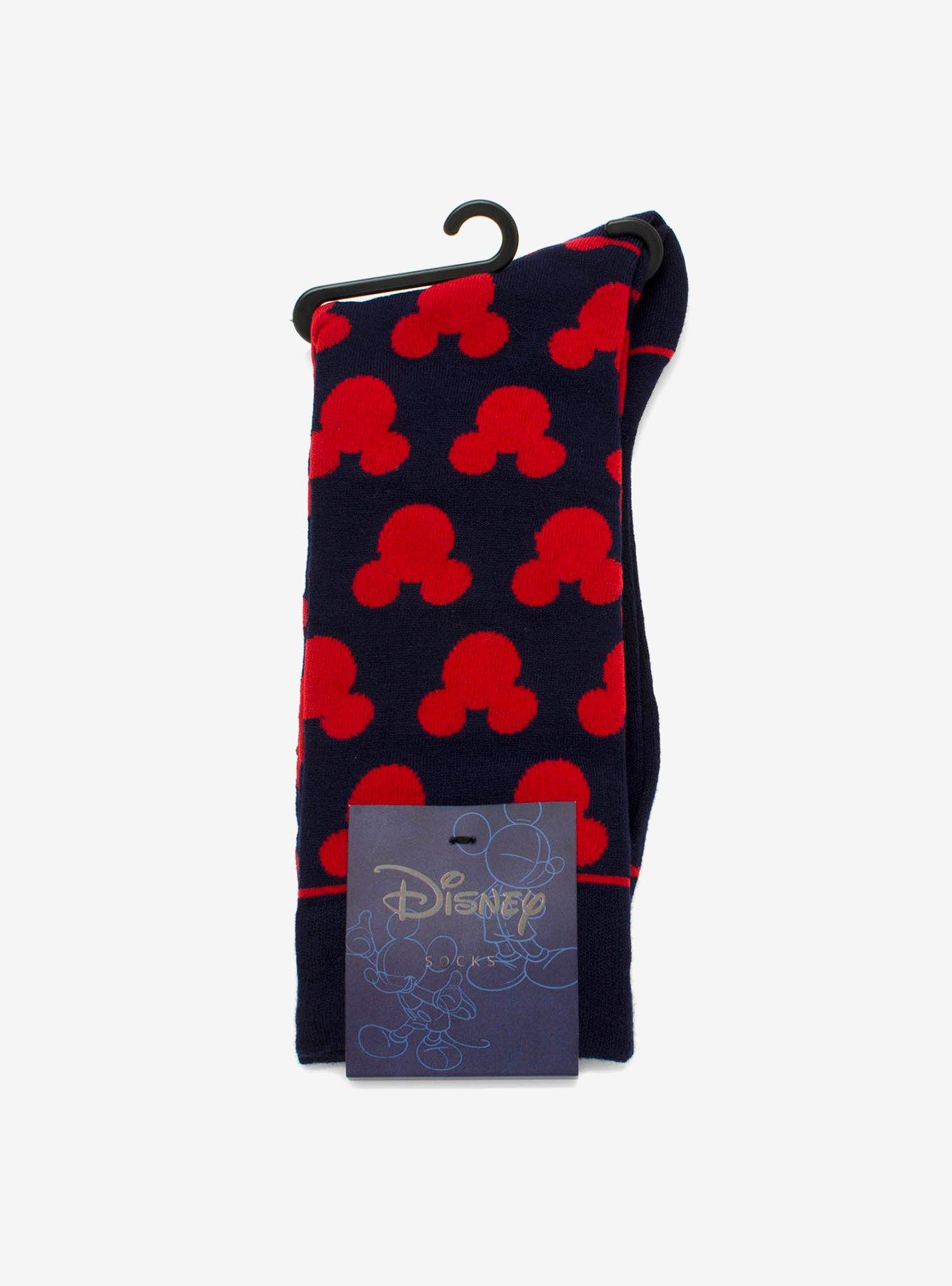Disney Mickey Mouse Silhouette Blue Socks, , alternate
